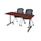 Kobe Rectangle Tables > Training Tables > Kobe Training Table & Chair Sets, 60 W, 24 L, 29 H, Cherry MKTRCT6024CH23BK - alternate 1